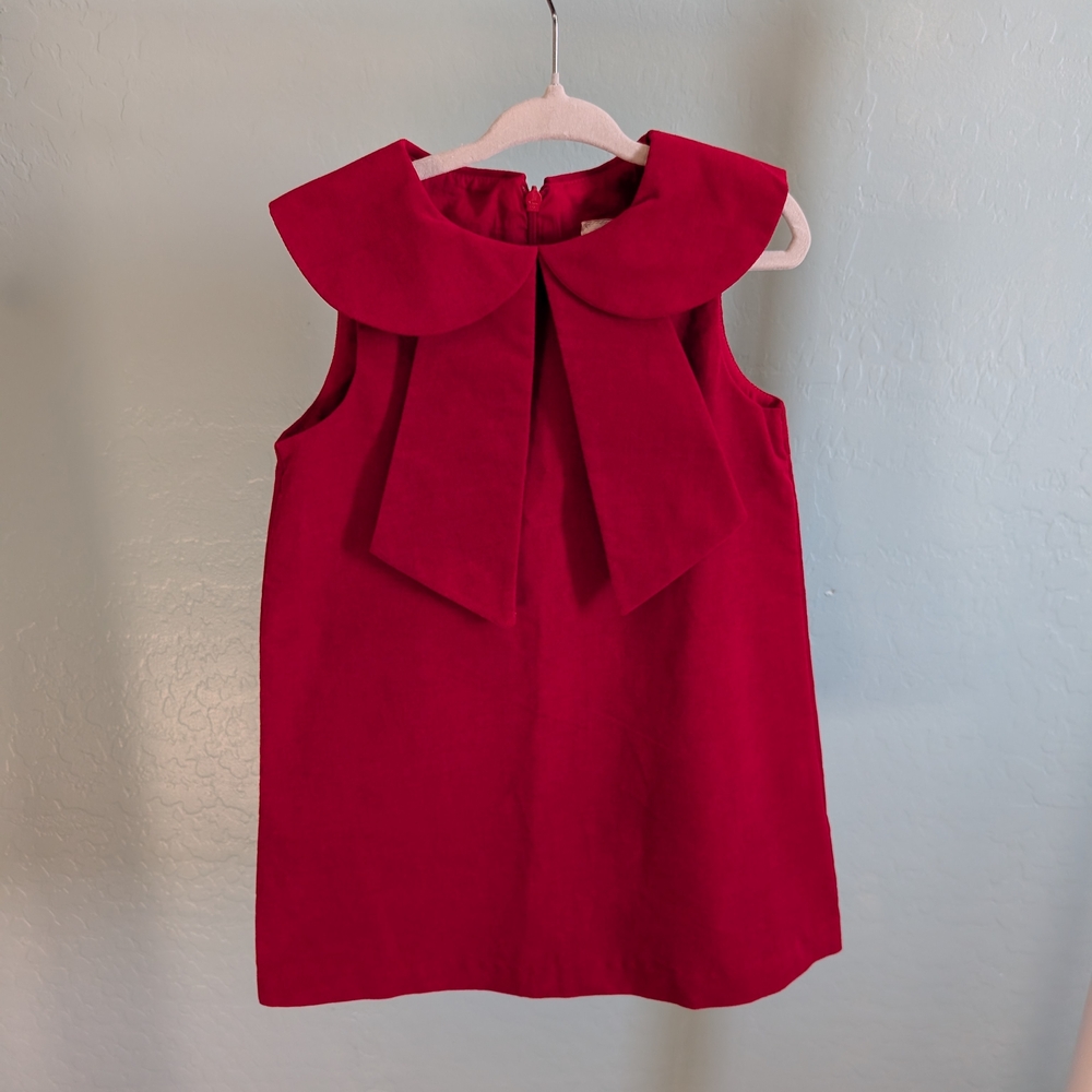 Edgehill Collectionx The Broke Brooke Girls Adrienne Velvet Bow Dress